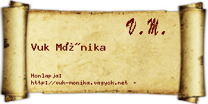 Vuk Mónika névjegykártya
